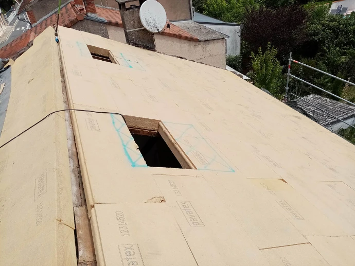 Travaux de toiture des Charpentiers du Pastel